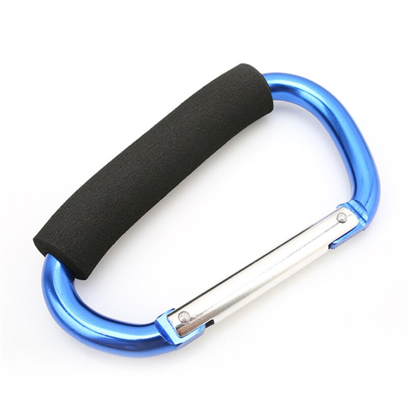 140*12mm spons kinderwagen haak aluminiumlegering kinderwagen boodschappenhaak accessoires kinderwagenhaken voor baby auto kinderwagen buggy: Blauw