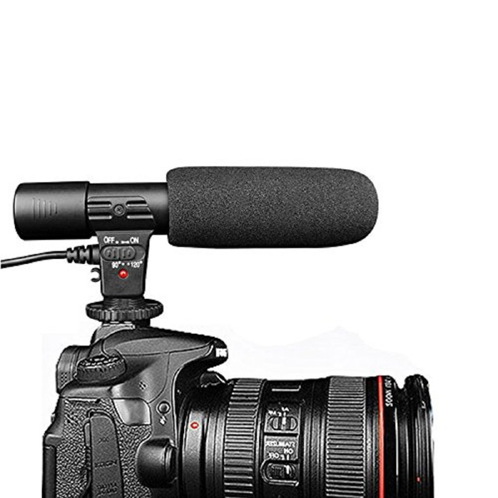 Mic -01 slr kamera mikrofon fotografering video kamera stereo optagelse mikrofon til dv digital slr kamera videokamera