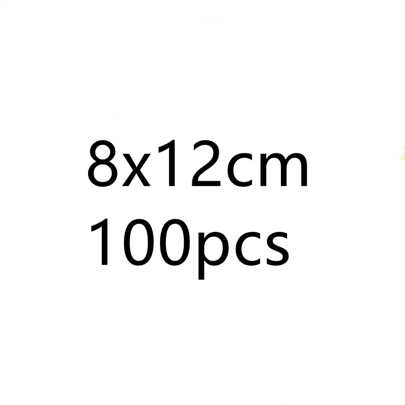 100pcs/pack Resealable Plastic Zip Lock Bags Clear Poly Zip lock Bag Food Storage Reclosable Vacuum Fresh Organize Bag: 8x12