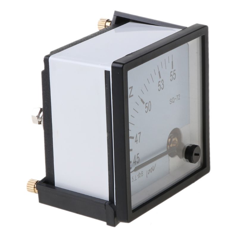 AC 100V 220V 380V Analog Panel Frequency Meter Tester Gauge Hertz Indicator 45-55Hz