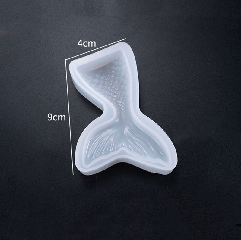 Moule en silicone pour miroir queue de sirène, bricolage, décoration de gâteau, outil de cuisson, savon pour les mains, queue de poisson: Chocolat