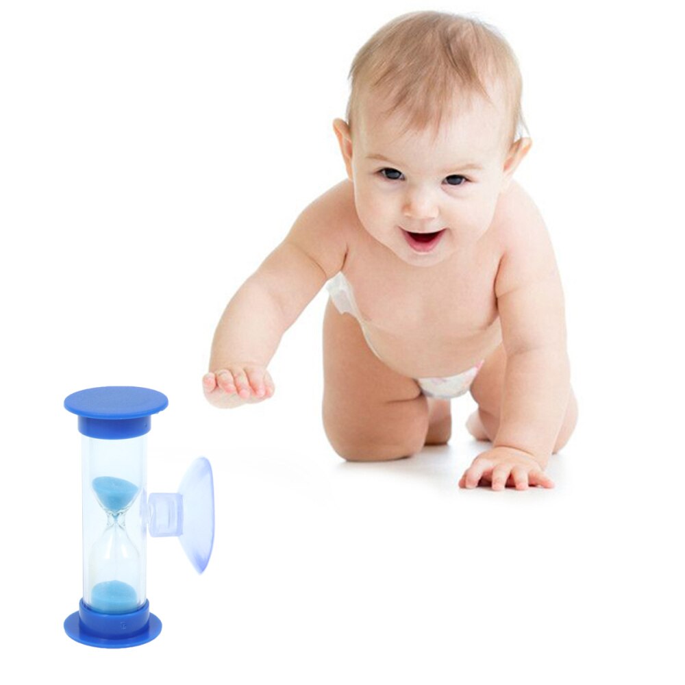 3pcs Three Minutes Hourglass with Suction Cup Removable Sandglass Children Brushing Timer Sand Clock Timers for Kids Games (3 Mi