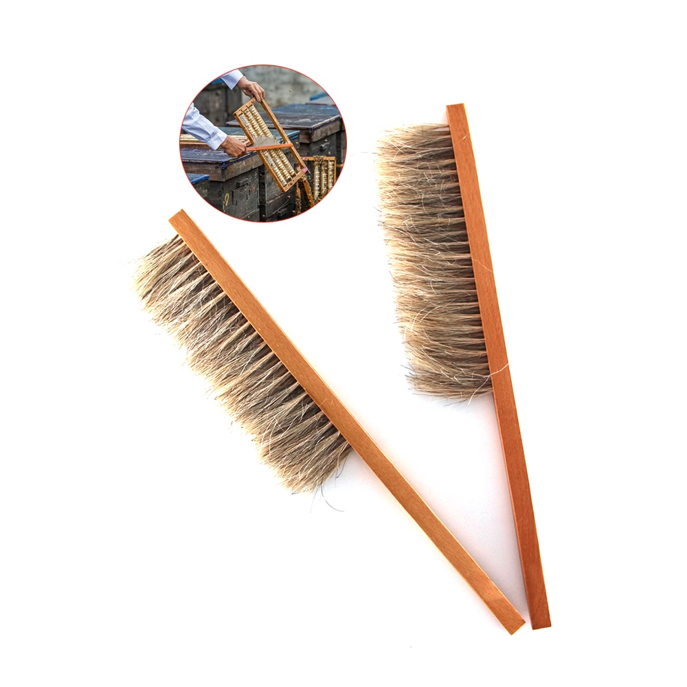 1PCS manen borstel voor vegen schoonmaken bijenkorf gereedschap twee rijen paardestaart haar bee borstels bijenteelt apparatuur voor bijenteelt