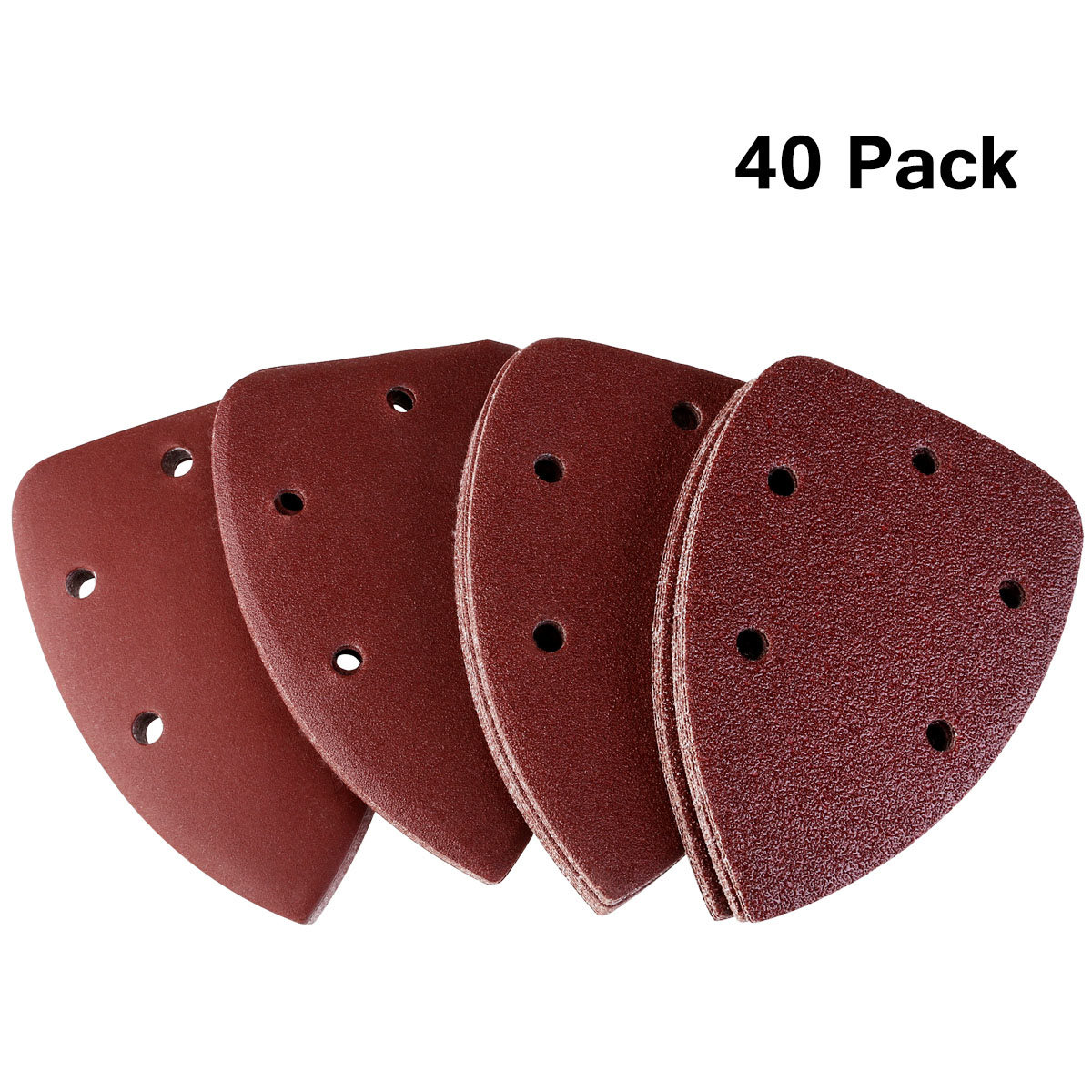 40pcs Grit 14cm Sander Pads Sanding Sheets Discs Self-adhesive Pads Mixed 40 80 120 240