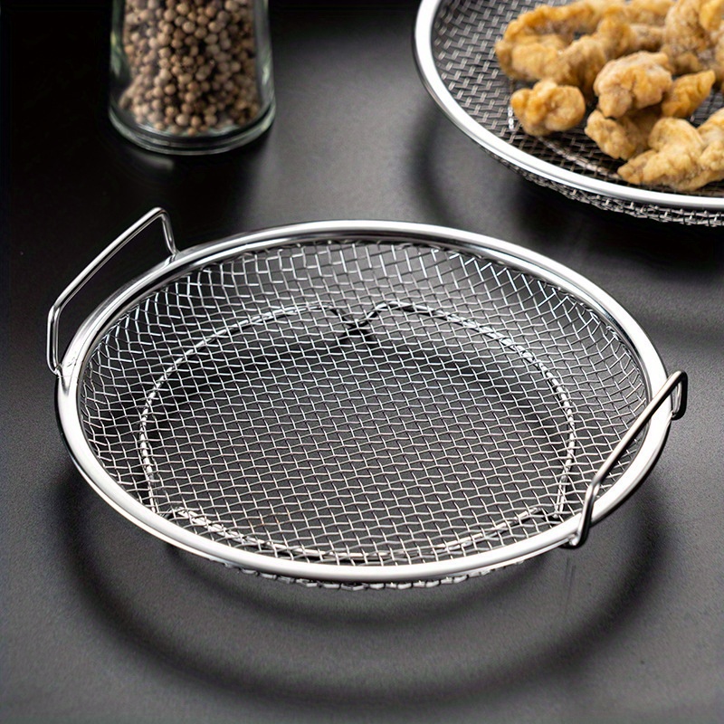 Kitchen Oil Strainer Pan Stainless Steel Frying Oil Strainer Pan Fine Mesh Strainer Basket for Frying BBQ Food French Fries