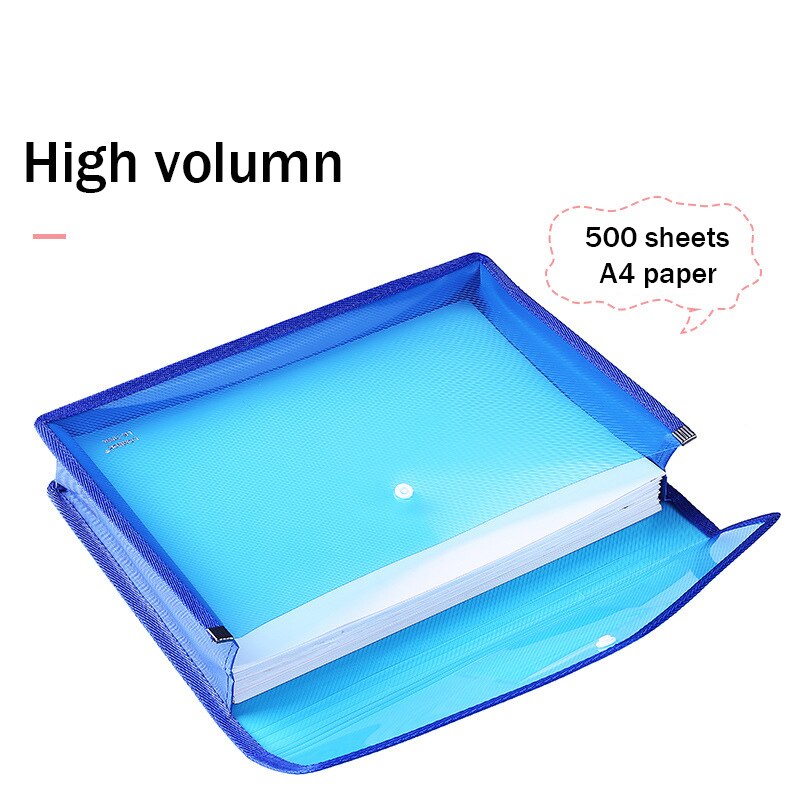 Sac de rangement de documents A4 A5 PP Transparent étanche, organisateur de fichiers tridimensionnels, pochette en papier pour le bureau et la maison