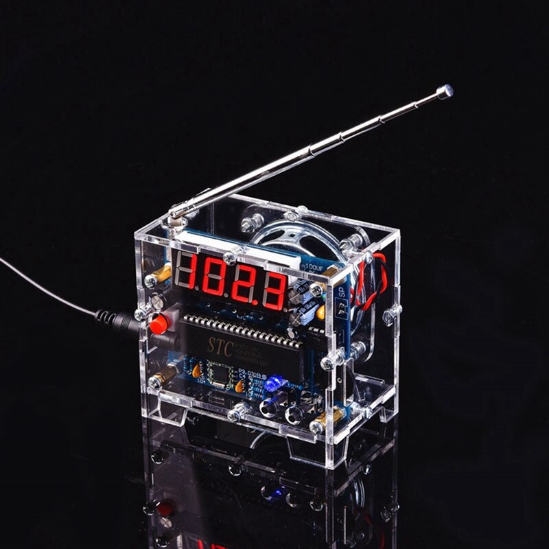 DIY Radio FM Receiver Kit-Digital Radio 87MHZ-108MHZ Adjustable For Welding Learning Education Beginners