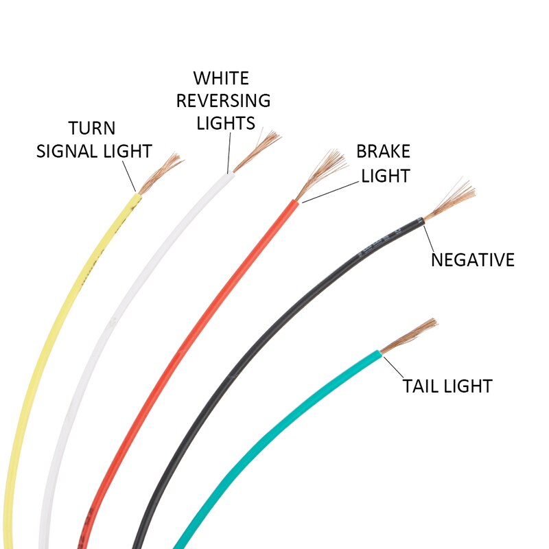 2pcs LED Four Color Stop Tail Light Guide Taillights Highlight Rear Brake Turn Reverse Signal Lamp For 24V Truck Trailer Tail