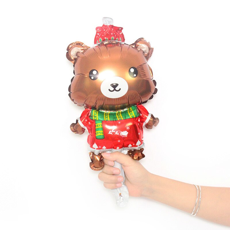 6Pcs/Set Cartoon Cute Christmas Theme Aluminium Foil Balloon Toys Santa Claus Elk Socks Penguin Bear Party Decoration Toys