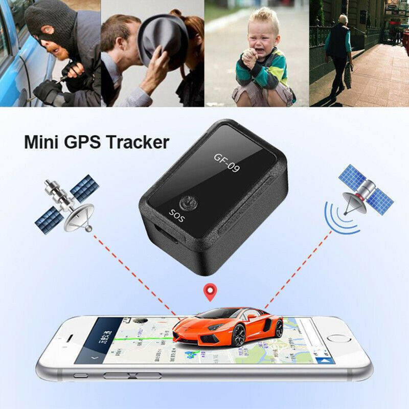 Gf09 mini bil app gps locator adsorptionsoptagelse anti-drop enhed stemmestyring optagelse i realtid sporingsudstyr