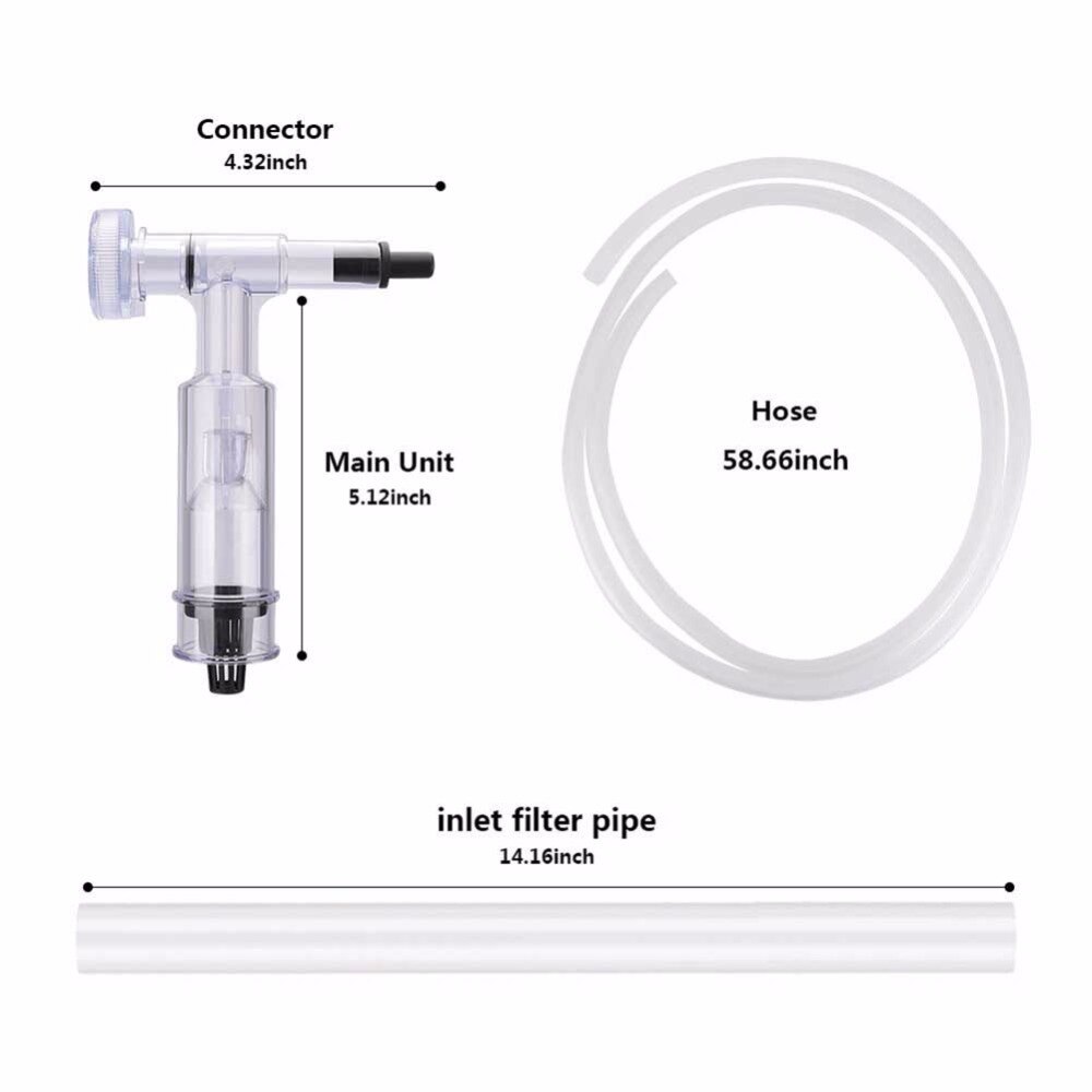 Nicrew Aquarium Siphon Siphon Aquarium Reiniger Aquarium Kies Sand Reiniger Vakuum Siphon Wasser Filter mit 8L/min