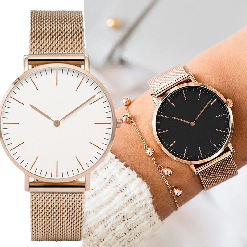 Luxe Top Rose Gouden Horloge Vrouwen Armband Horloges Dames Casual Quartz Horloge Staal Vrouwen Horloge Montre Femme Relogio