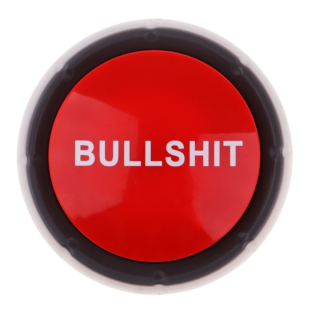 1pc Bullshit Alert Button Tabletop Joke Prank Press Button Toy Supplies