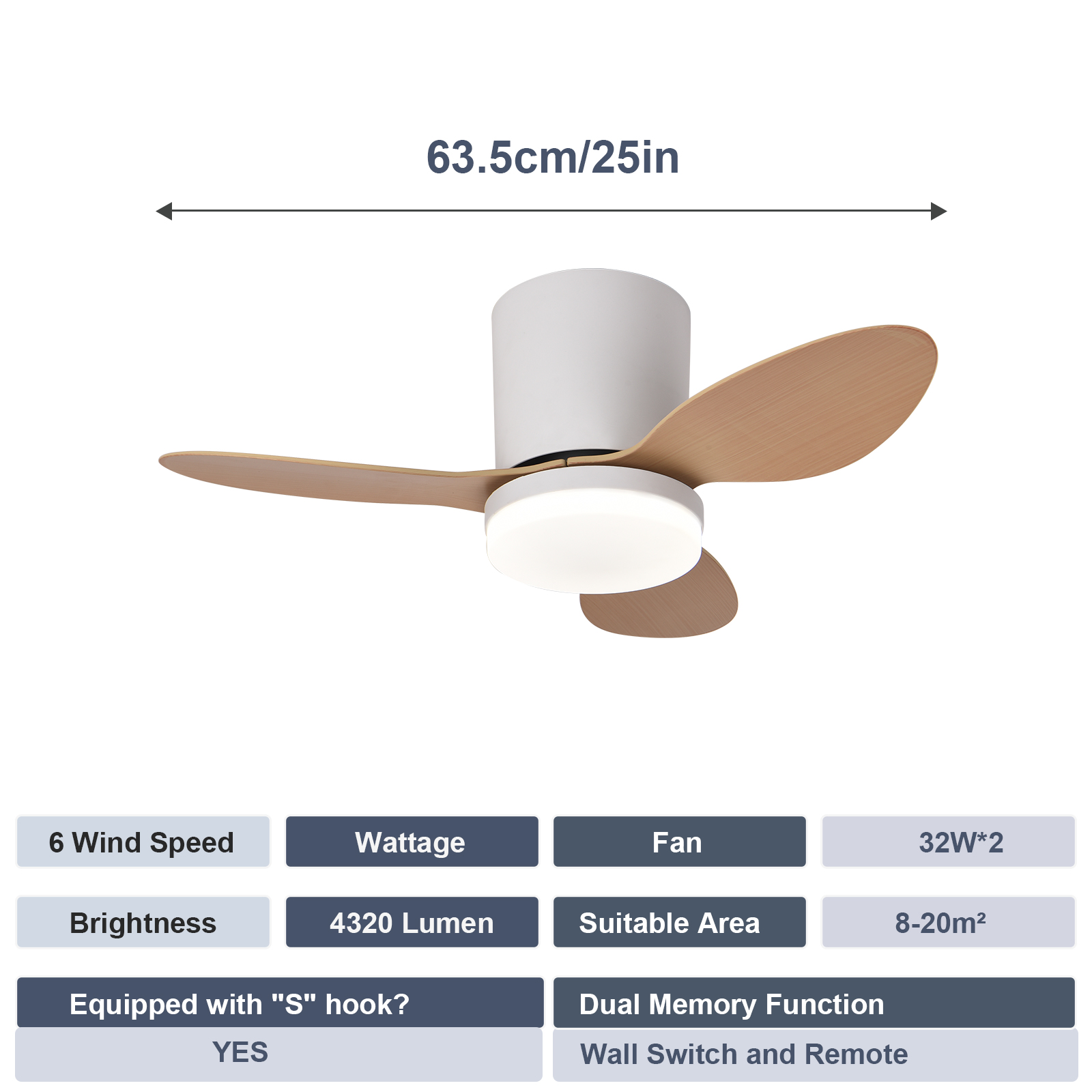 Luz LED moderna para ventilador de techo, decoración de habitación, luz decorativa de suelo bajo, luz de ahorro de energía con ventilador en dormitorio y hogar: Plata