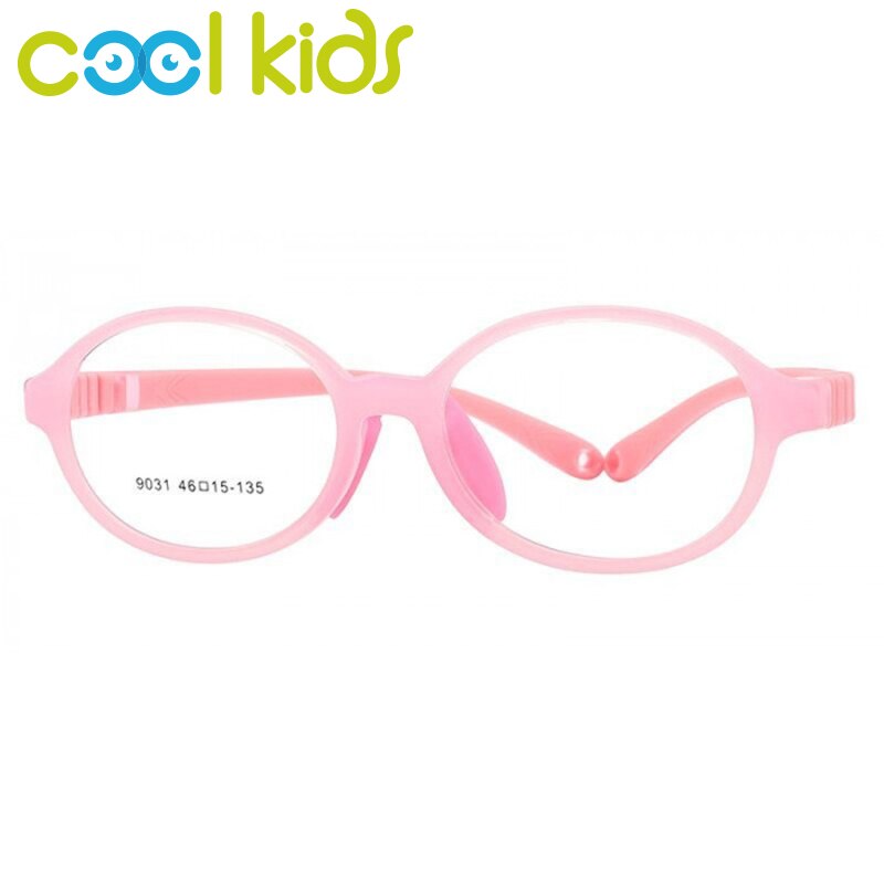 COOL KIDS Glasses Frames TR90 Soft Spectacles Frames Boy Girl Eyeglasses Frames Optical Child Glasses Frame Round Myopia Glasses: 9031C3