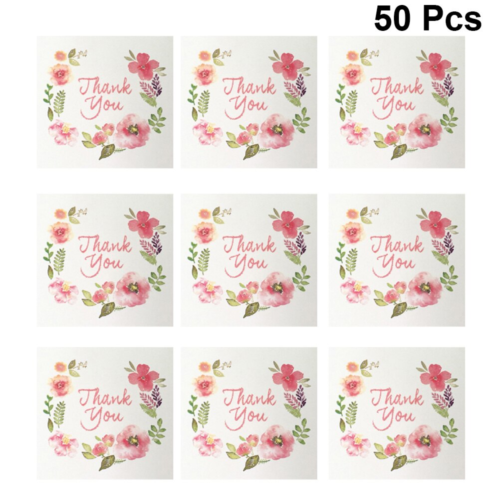 50 stk mini takkort lykønskningskort fødselsdag besked velsignelse kort til festival fest indsamling (6 x 6cm)