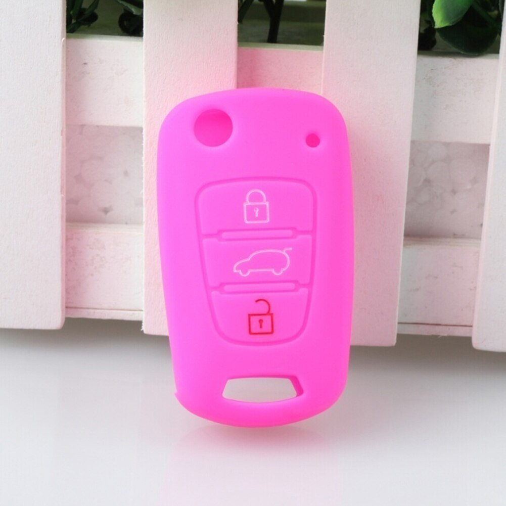 Siliconen autosleutel flipcover hoesje afstandsbediening beschermhoesje voor hyundai  i30 i35