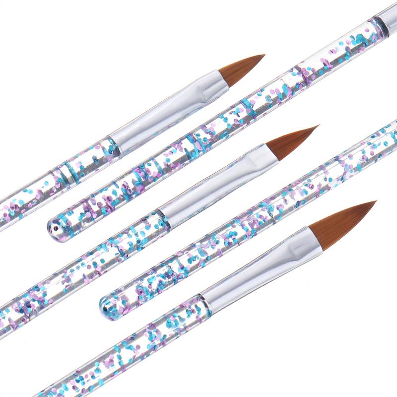 3 stuks nail art kwasten kristal snijpen pailletten staaf liner schilderen acryl uv gellak tekenen gradiënt kwast nail art tool