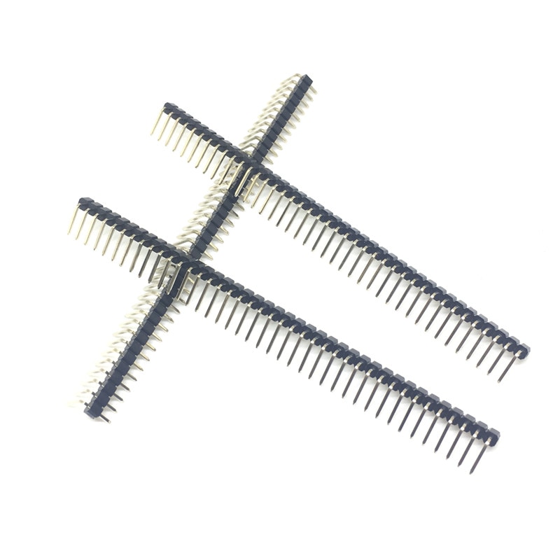 10 stks 40 Pin 1x40 Rij Mannelijke 2.54mm Breekbare Pin Header Haakse Connector Strip buigen