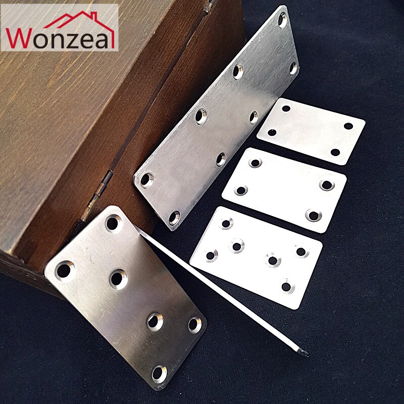 180 Degree Stainless Steel Straight Strip Plane Corner Bracket Angle Corner Connector Code Furniture Hardware