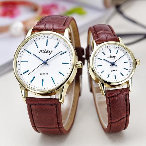 Relojes elegantes para amantes, simples números romanos, correa de cuero para parejas, reloj de pulsera resistente al agua, para amantes, reloj de vestir para hombres y mujeres