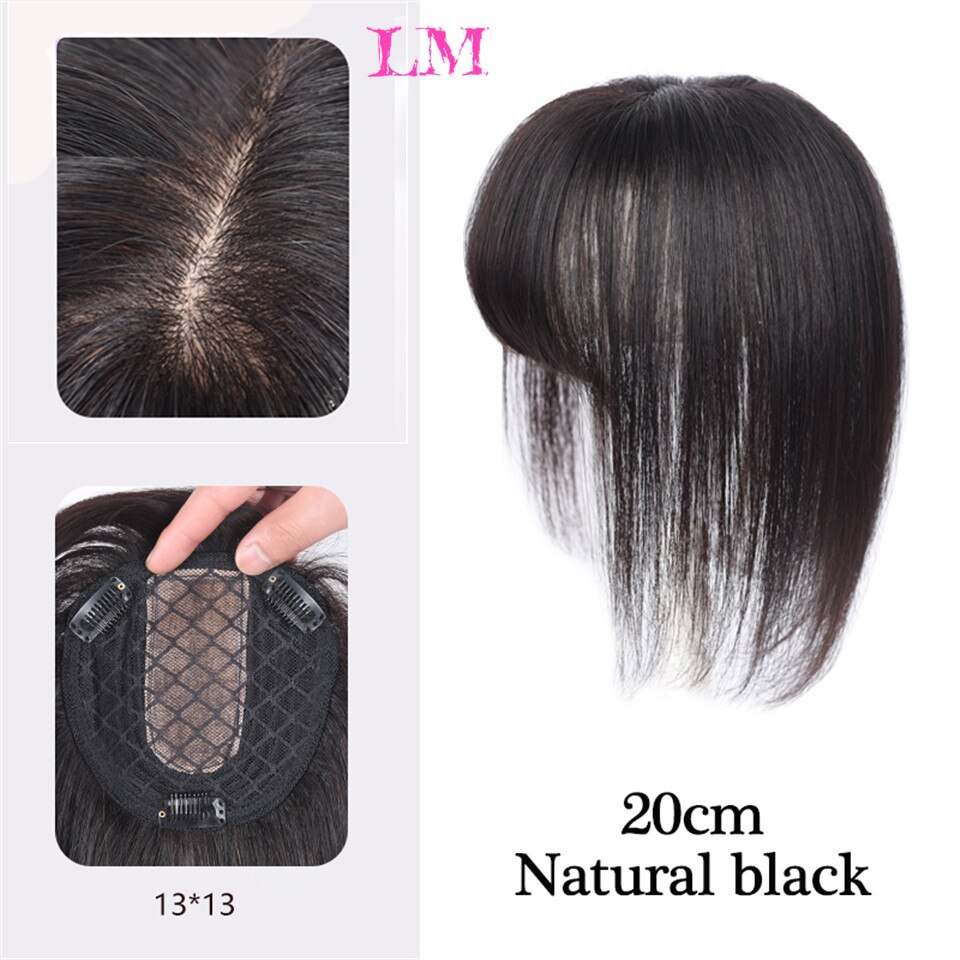 Lm franja invisível cabeça sem emenda cabelo ondinha de água cabelo ar franja cabeça sobrecarga natural invisível substituição capa cabelo branco: BF22-20-2