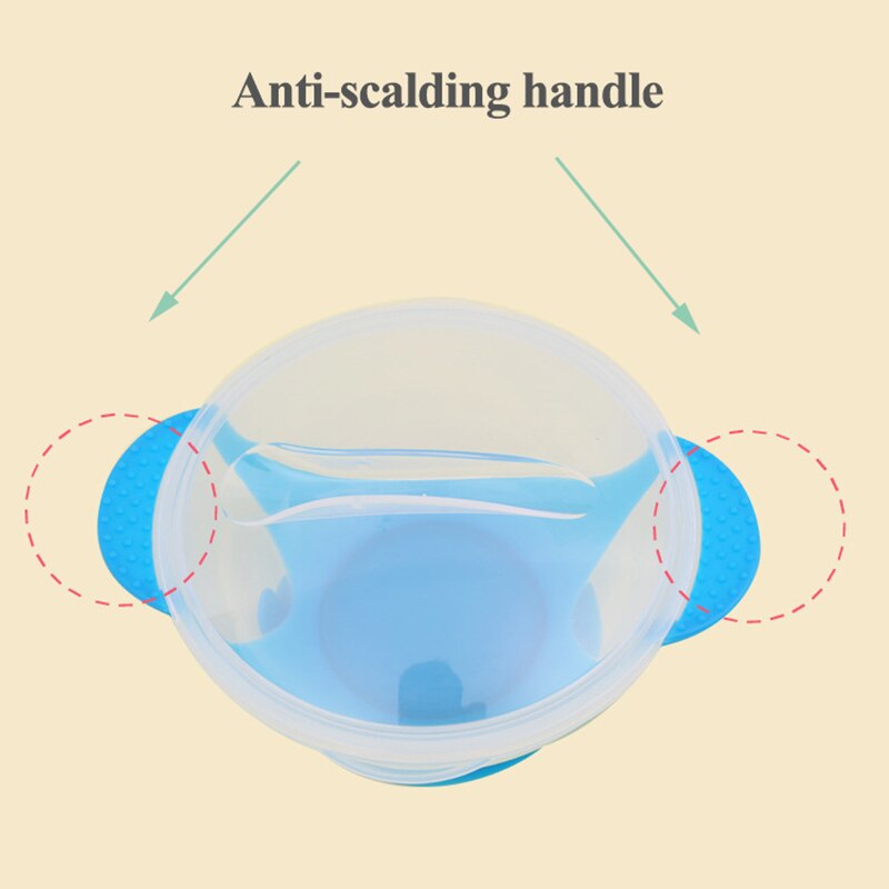 Bol d'apprentissage pour bébé 60ML | Avec ventouse, plateau assiette à nourriture, plats et cuillère et bol à dîner apprentissage pour bébé, enfant en bas âge 1 pièce