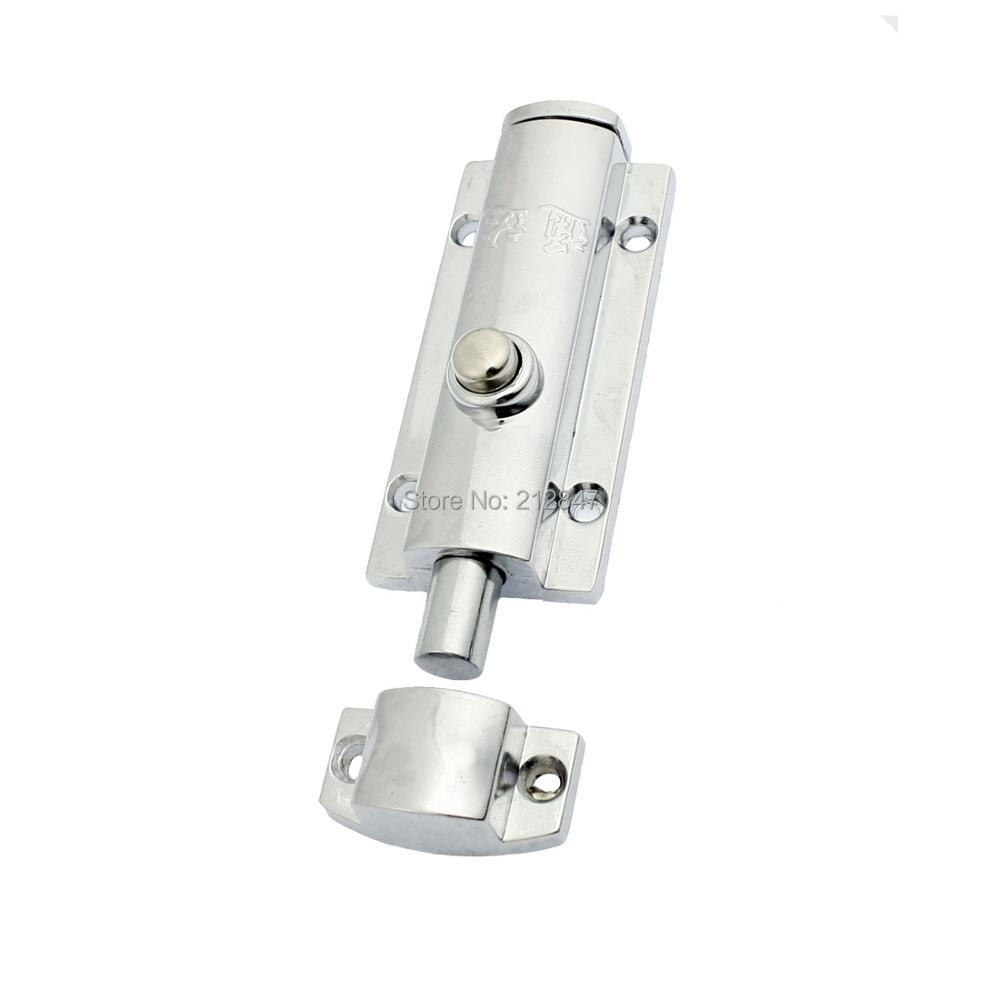Round Push Button Barrel Bolt Door Latch 3.5&quot;