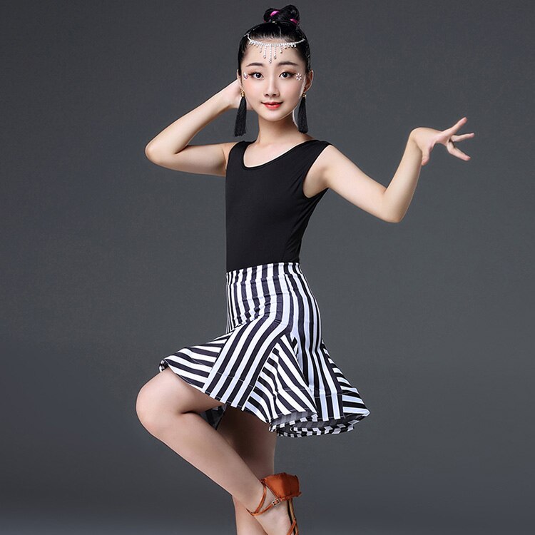 Dziewczyny łacina taniec sukienka robić tańca dla dzieci zestaw dla dziewczyny Cha Cha Flamengo tango Salsa sukienka łacina spódnica robić tańca szczyt garnitury 2pc