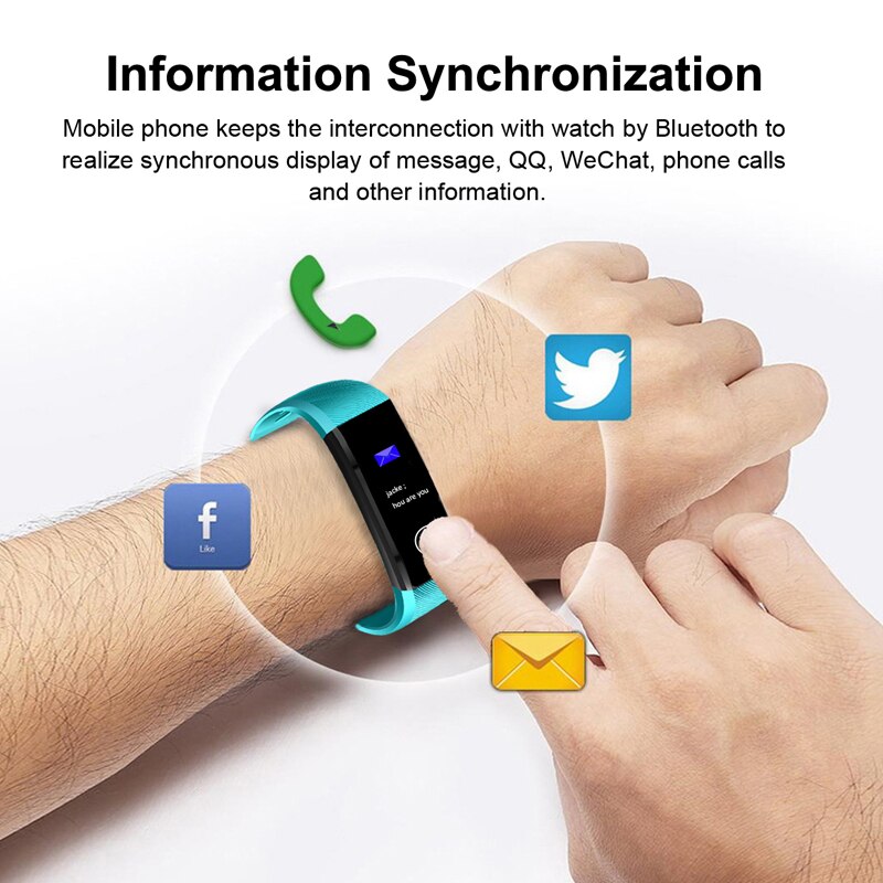 LIGE Smart Wath Sport Smart Bracelet Blood Pressure Heart Rate Monitoring Pedometer Information Call Reminder Fitness Watch Men