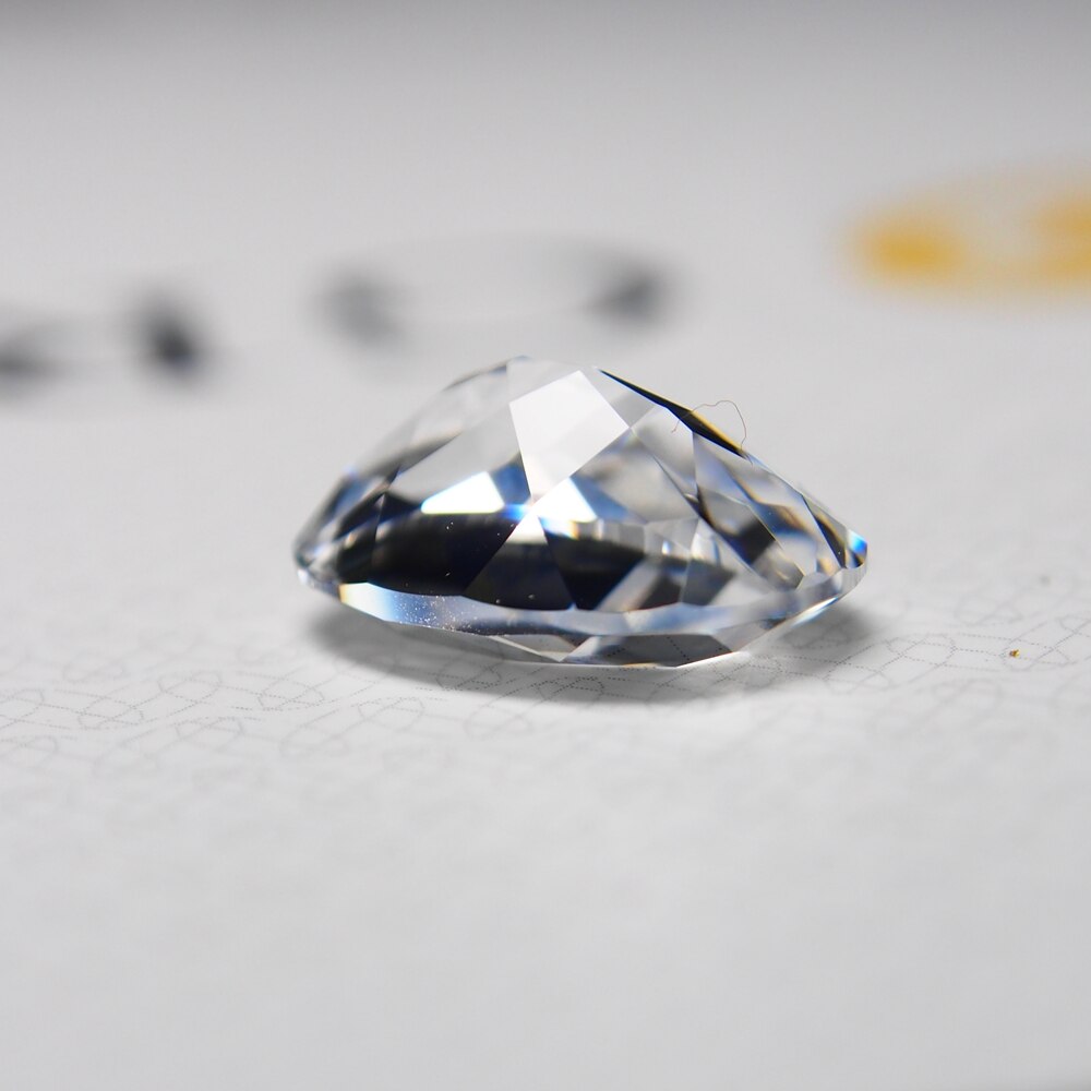 Oval cut 14*10mm 2 Piece /alot 7.8 carat hight laboratory White sapphire Loose Gemstone for ring earring making