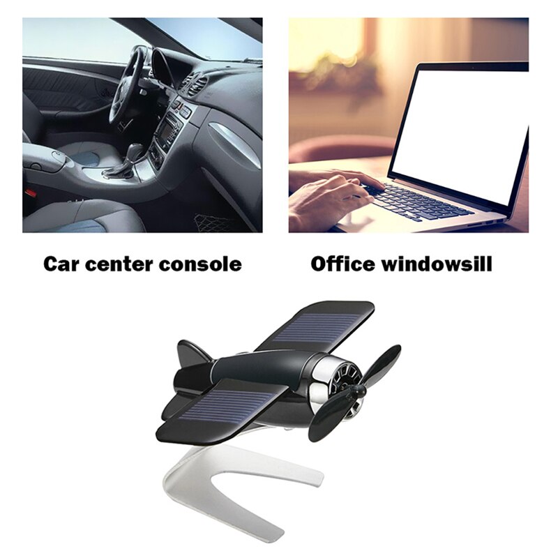 Car Decoration Airplane Non-slip Solar Energy Rotate Automobile Dashboard Aircraft Model S55