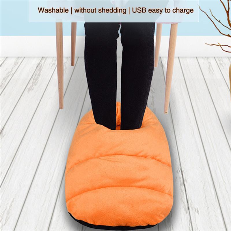 Vinter fodvarmer sko bløde elektriske varmesko usb genopladelige sne støvler vaskbare til hjemmekontor varme