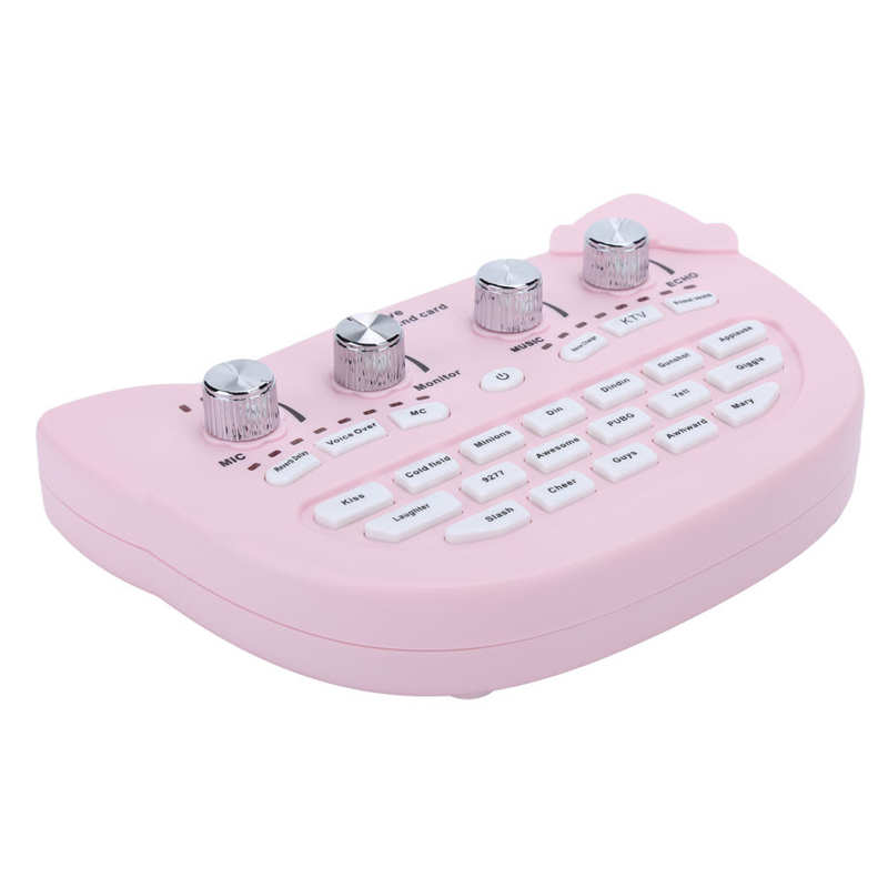 Sound Card Lightweight And Easy To Carry Multi-effect Sound Mixer Four Separate Buttons Mobile Phone for Anchor Broadcast