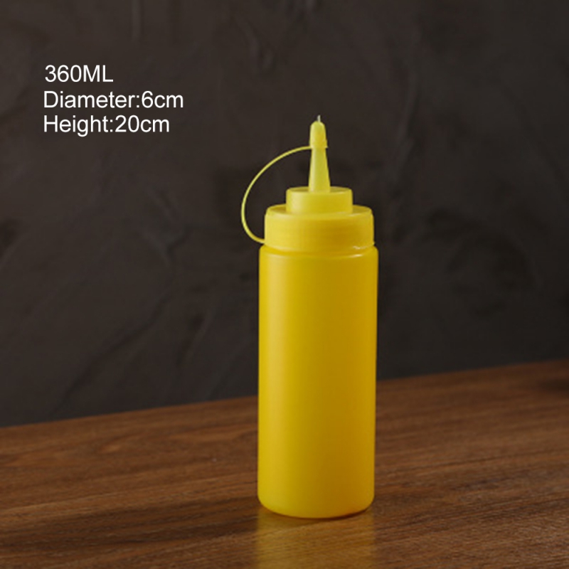 Squeeze Squirt Kruiderij Flessen met Twist Op Cap Deksels Ketchup Mosterd Mayo Sauzen Olijfolie Flessen Keuken Gadget: YM