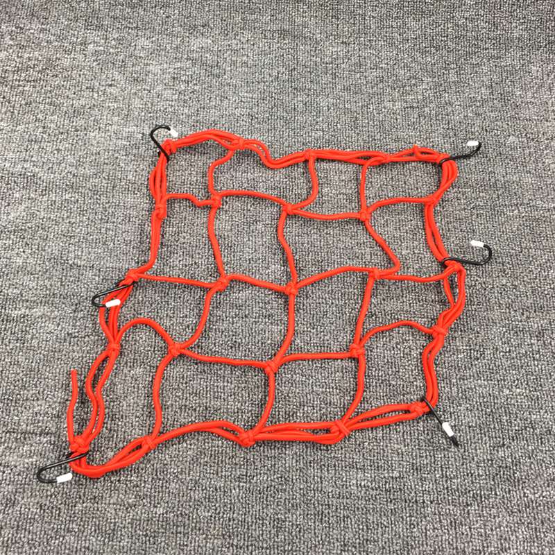 Accesorios elásticos para motocicleta soporte para casco de casco, malla elástica para tanque de equipaje, para KTM, ATV, bicicleta, 30x30CM: Red