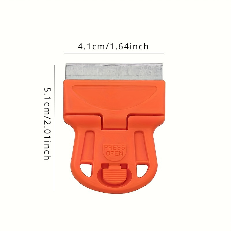 Mini Scrapers, Mini Plastic Handle Steel Blade Window Paint Scraper, Wallpaper Sticker Decal Residue Label Removal, Putty Knives
