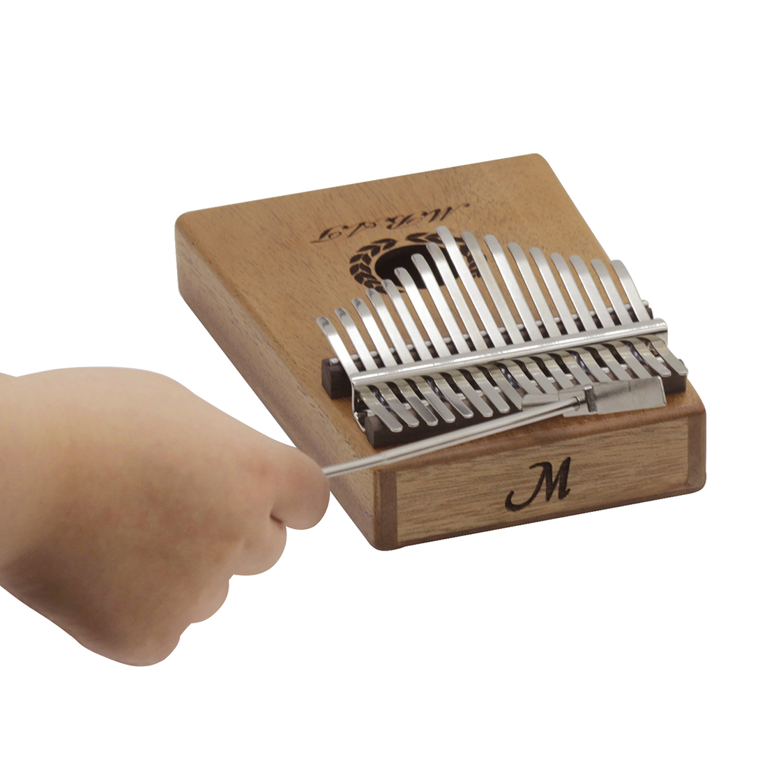 SEWSMMBAT 17 Key Kalimba Thumb Piano Mahogany Pocket Thumb Piano with