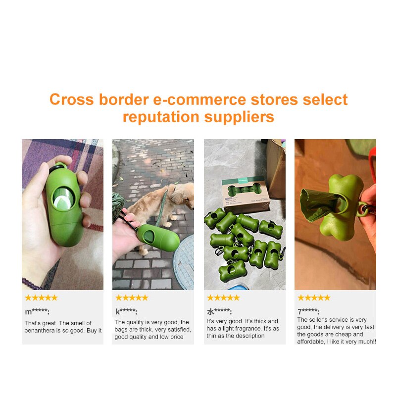 Biodegradable Pet Dog Poop Bag Zero Waste Dog Pooper Bags Paw Doggy Litter Poop Bag Dispenser Pets Products For Dogs