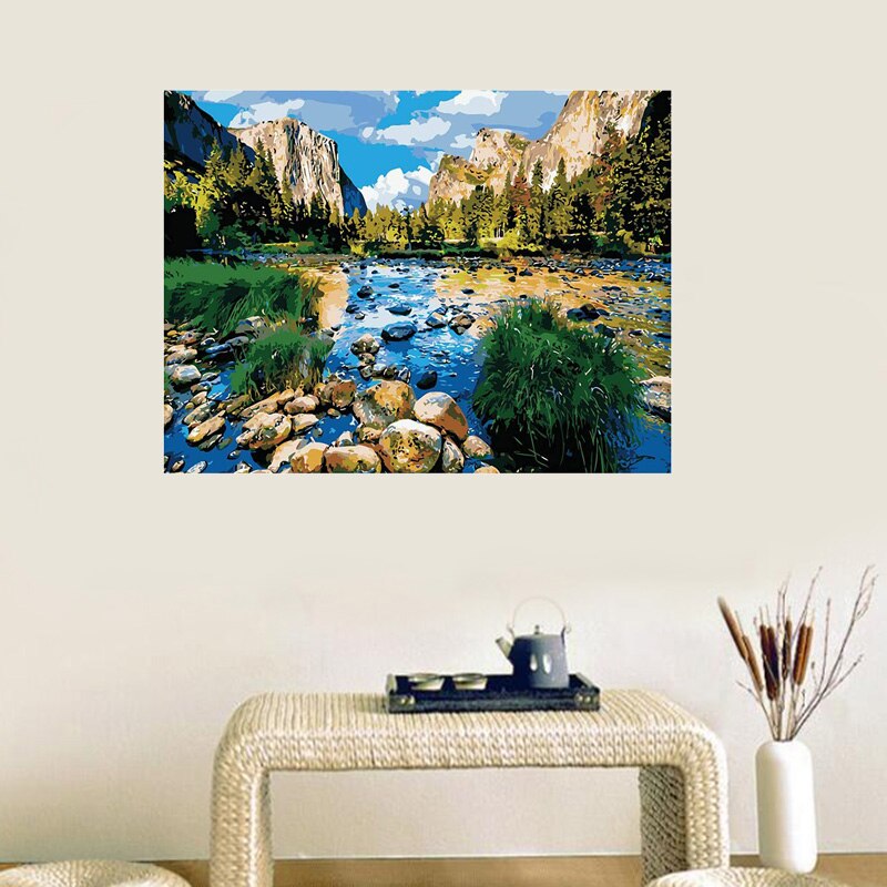 Paint By Numbers For Adults, DIY Canvas Oil Painting Kit Acrylic Painting Kit For Kids Adults National Park