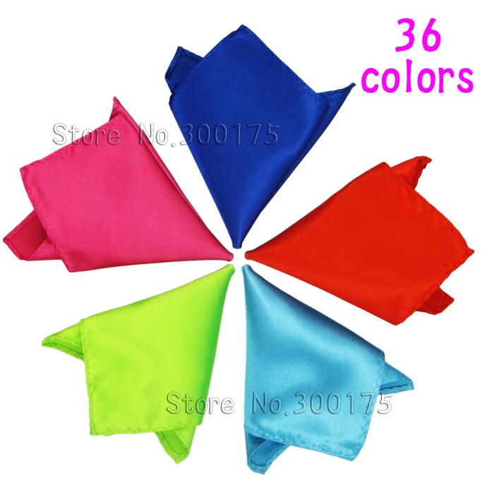 Heren satijnen pochet zakdoek effen kleur bruiloft feest accessoires zakdoek