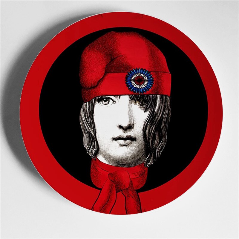 Wall Hanging Plates Multi-color Illustration Artistic Dishes Room/home/hotel Decortive Human Face Ceramic Craft: 7