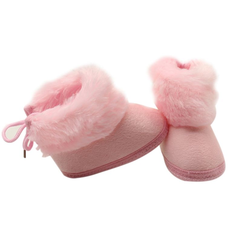 Baby Mädchen Winter warm Schnee Stiefel Weichen Sohlen freundlicher Jungen Krippe Nicht-Unterhose Schuhe 0-18M