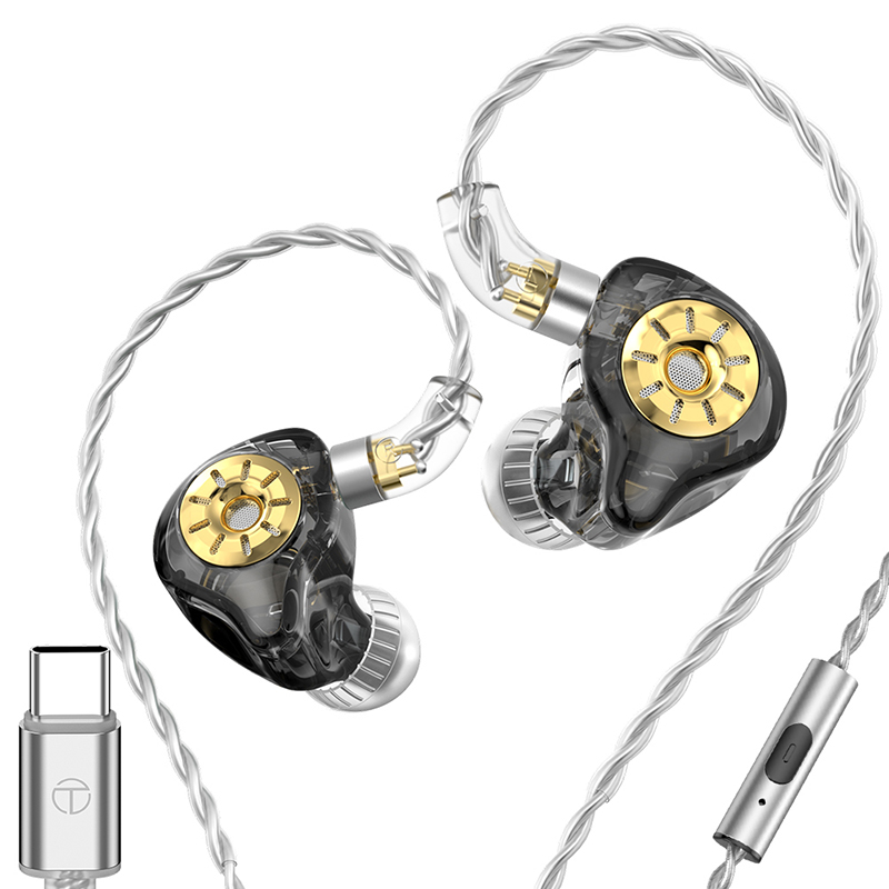 TRN ST1 PRO 1DD 1BA hybrydowe douszne słuchawki douszne przewodowe z przełącznikiem strojenia słuchawki anulujące słuchawki douszne HIFI basowy zestaw słuchawkowy: green