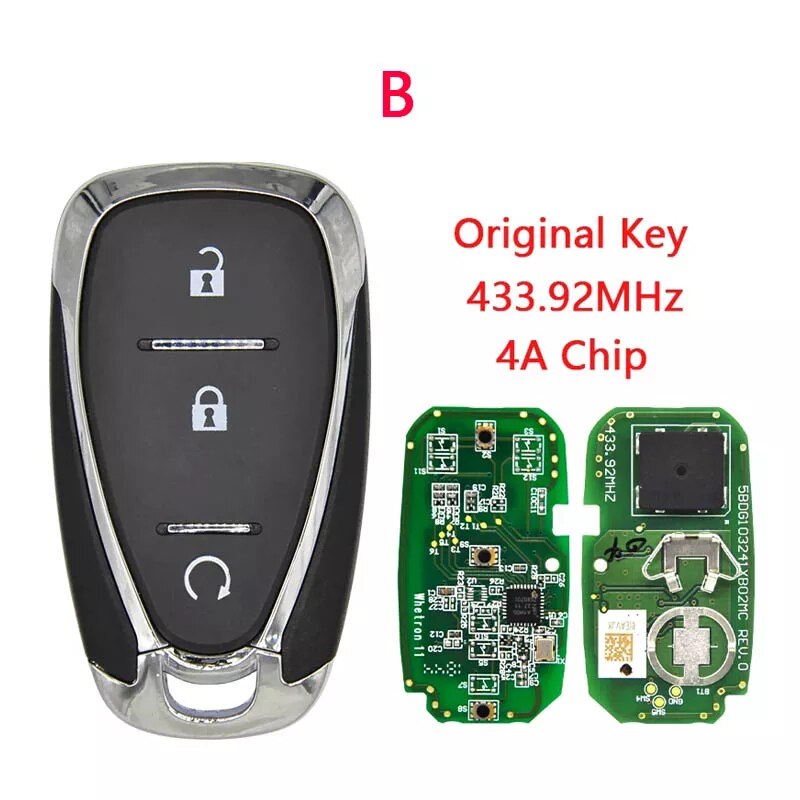 CN014087 Originele Pcb Met Vervanging Shell 2/3/4 Knop Flip Sleutel Voor Chevrolet Cruze Avo Afstandsbediening 315Mhz/434Mhz ID46 PCF7941E: B