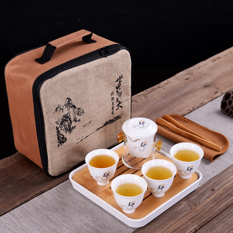 Il impostato da tè includere 1 tazza da 4 tazze, elegante gaiwan di alta qualità, bollitore e tazza da tè per teiera belli e facili, bollitore da viaggio, spedizione gratuita