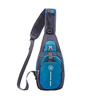 Outdoor Running Messenger Bag Sport Cycling Single Shoulder Pack Man Small Hiking Crossbody Bag Waterproof Bicycle Chest Bags: Blue Color