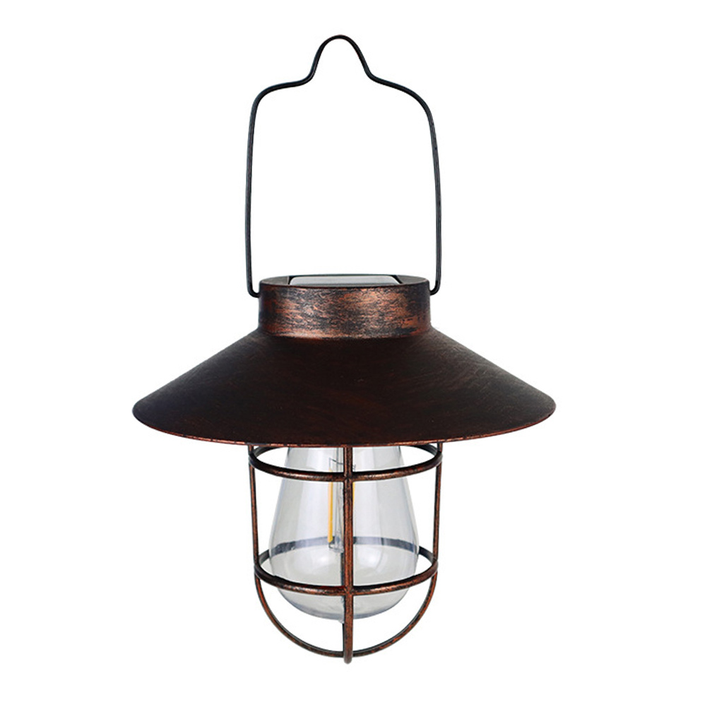 Linterna Solar Vintage para tienda de campaña, luces de araña impermeables para jardín y balcón: Azul
