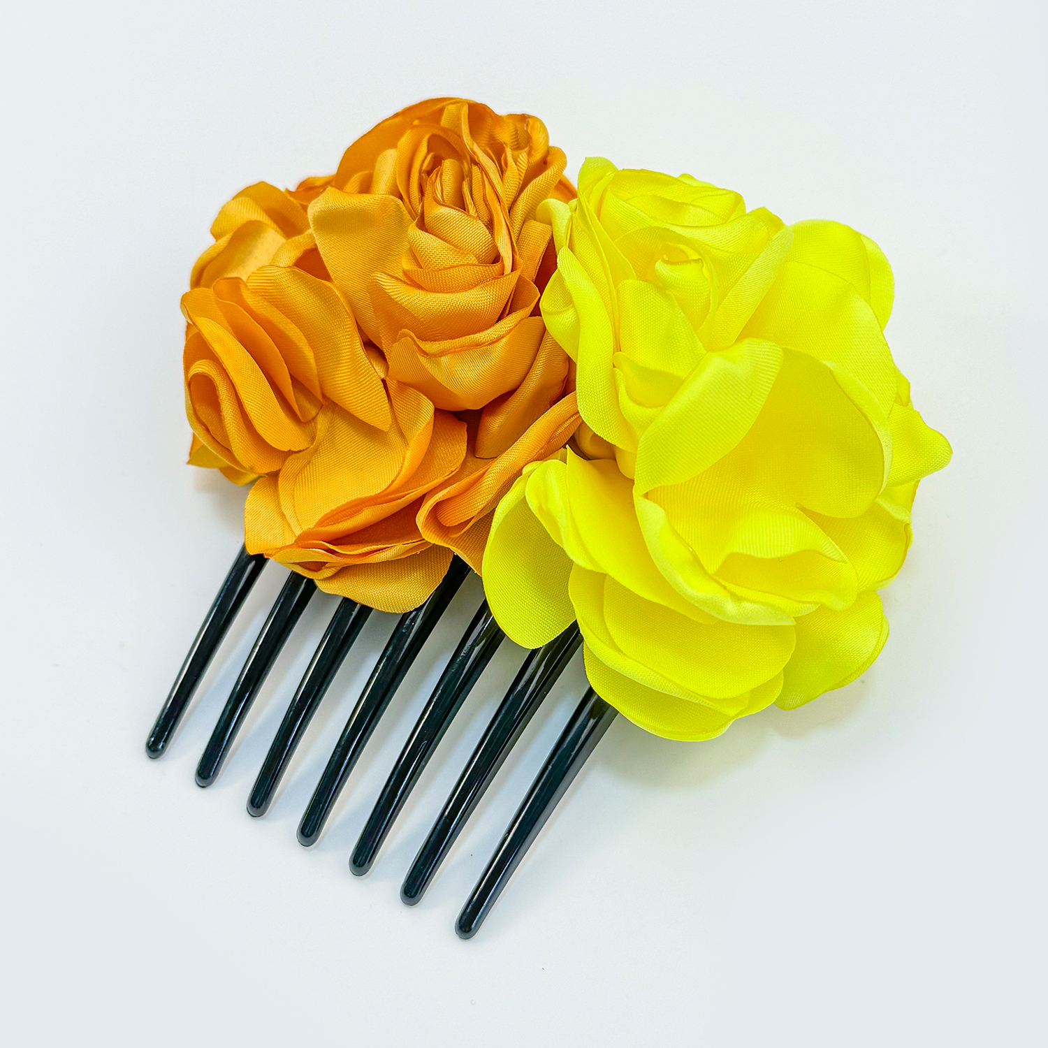 Hårstylingverktøy for kvinner med blomster, hårpinner, flettet vri, hårkam, hårtilbehør til kvinner, jenter, satengblomster, krøllete ornamenter: Lavendel