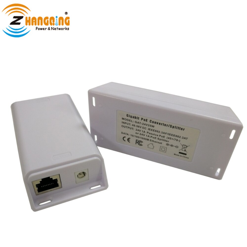 Ieee 802.3at kompatibel gigabit , 48v to 24v poe konverter 24v 25w til mikrotik og ubiquiti poe enhed 48v to 24v passiv